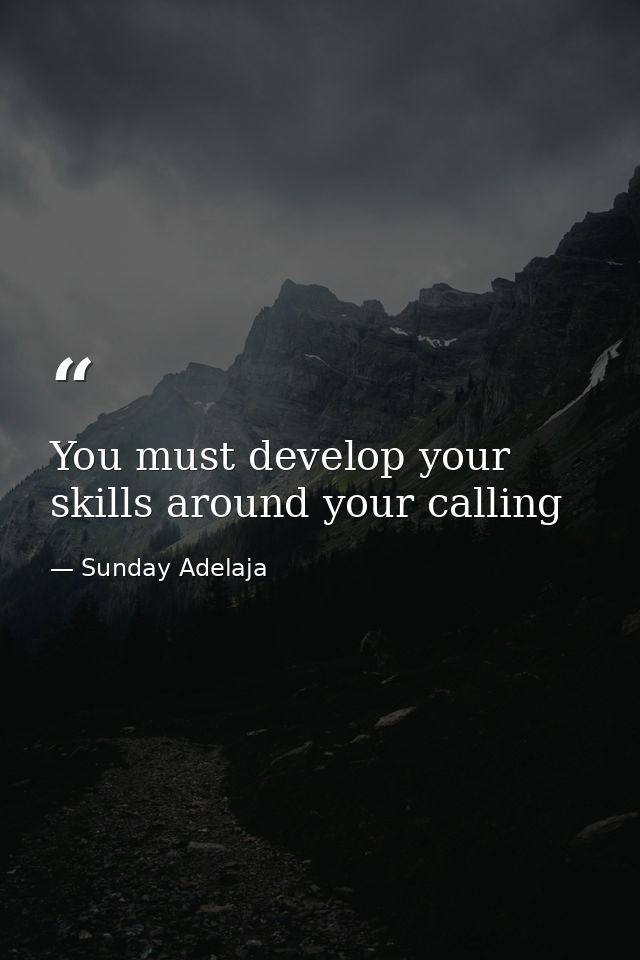 You must develop your skills around your calling — Sunday Adelaja