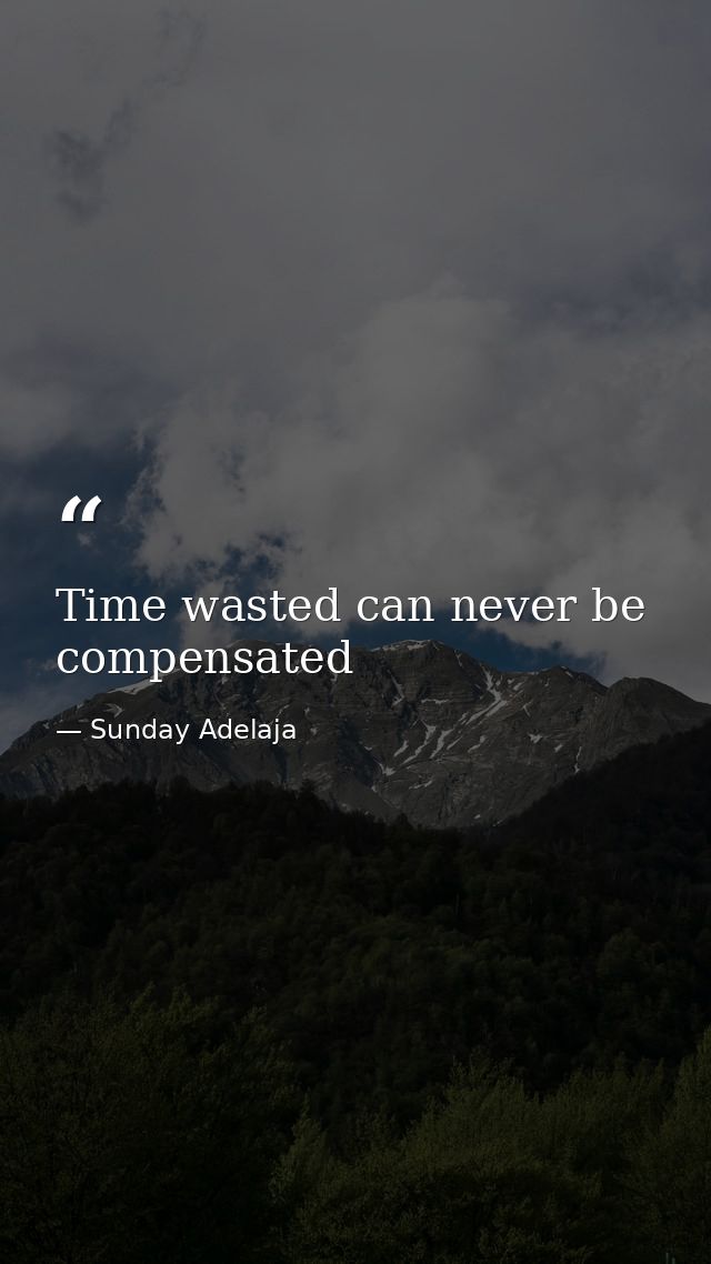 Time wasted can never be compensated — Sunday Adelaja