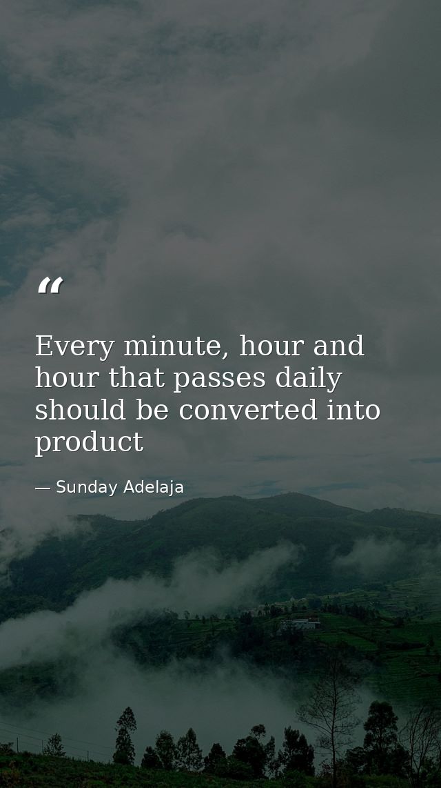 Every minute, hour and hour that passes daily should be converted into product — Sunday Adelaja