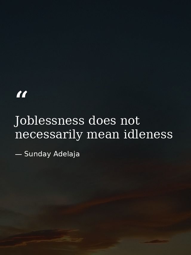 Joblessness does not necessarily mean idleness — Sunday Adelaja