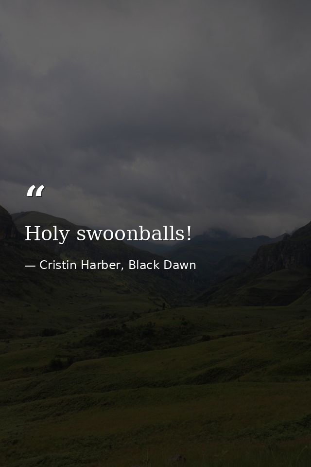 Holy swoonballs! — Cristin Harber, Black Dawn