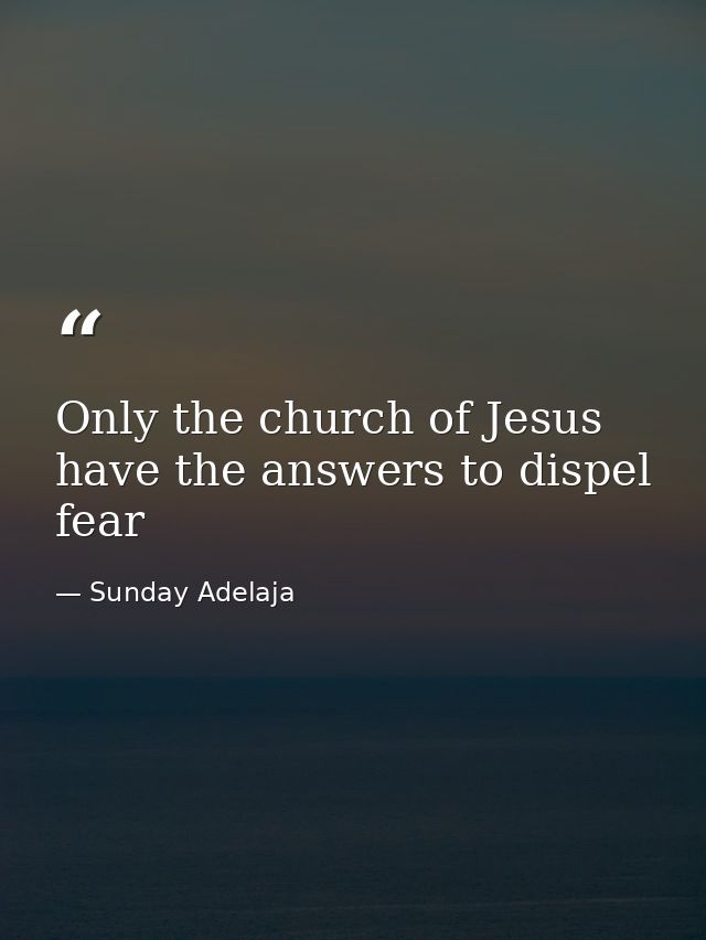 Only the church of Jesus have the answers to dispel fear — Sunday Adelaja