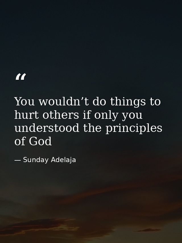 You wouldn’t do things to hurt others if only you understood the principles of God — Sunday Adelaja