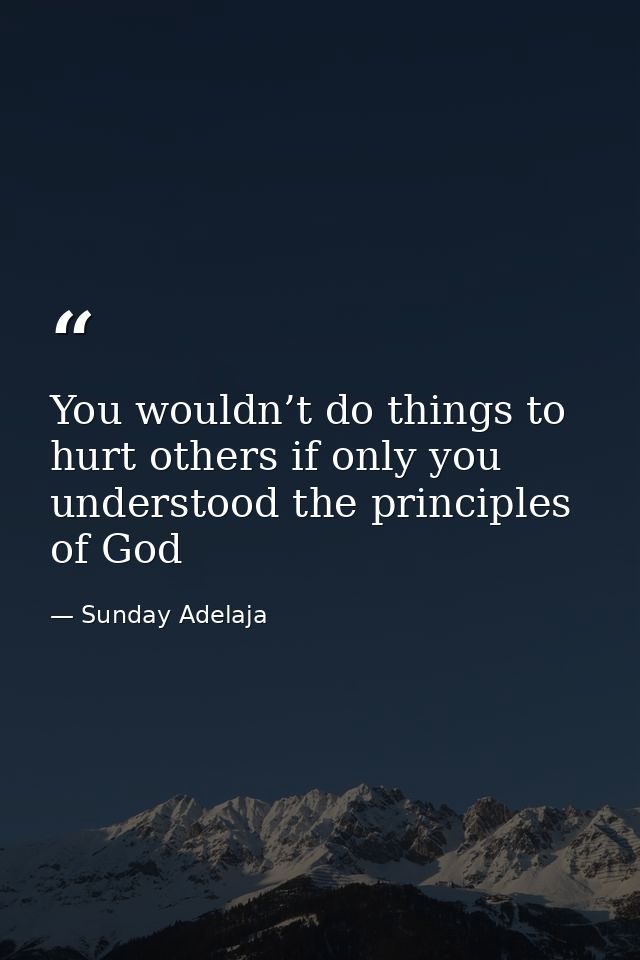 You wouldn’t do things to hurt others if only you understood the principles of God — Sunday Adelaja