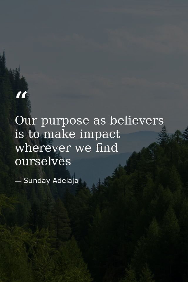 Our purpose as believers is to make impact wherever we find ourselves — Sunday Adelaja