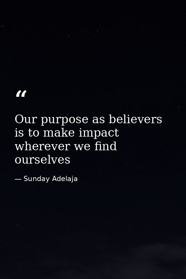 Our purpose as believers is to make impact wherever we find ourselves — Sunday Adelaja