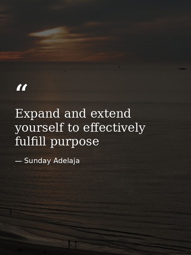 Expand and extend yourself to effectively fulfill purpose — Sunday Adelaja