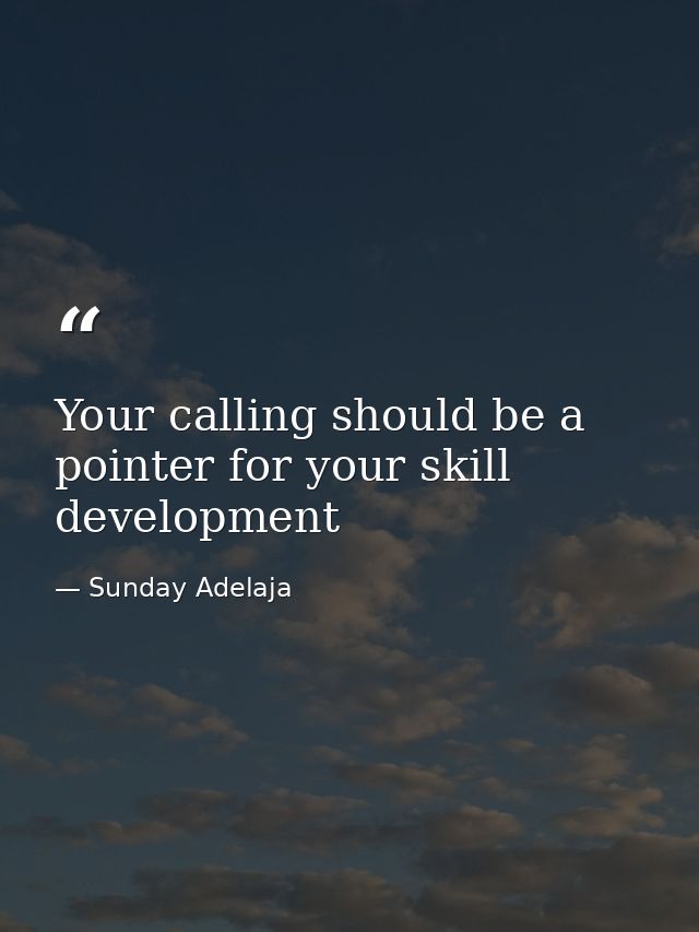 Your calling should be a pointer for your skill development — Sunday Adelaja