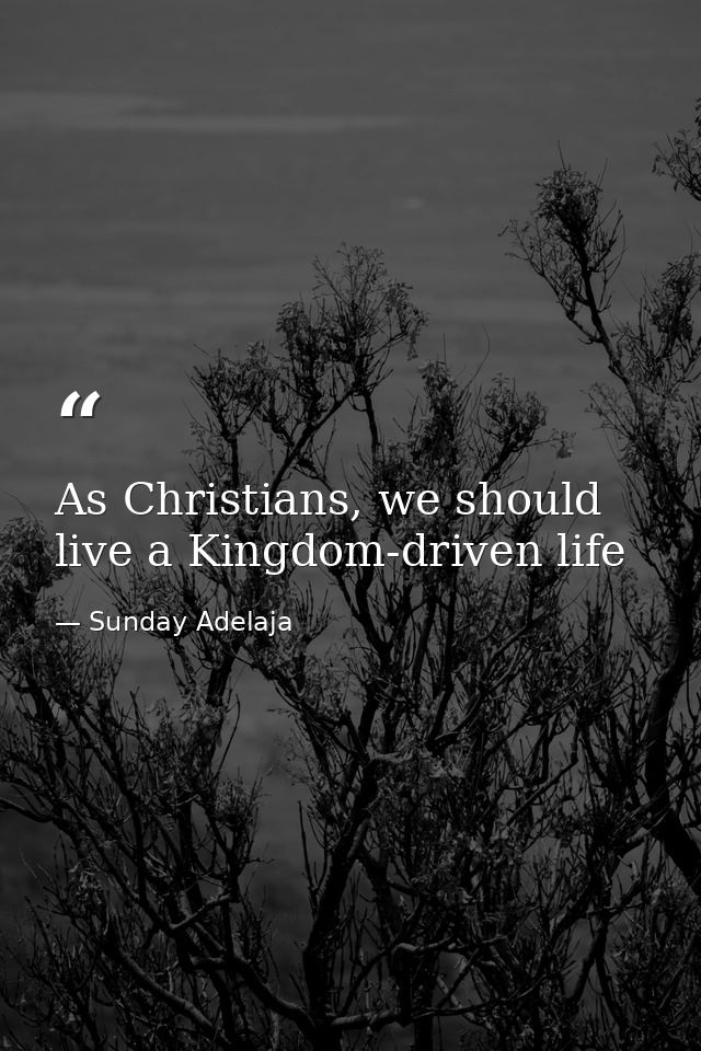 As Christians, we should live a Kingdom-driven life — Sunday Adelaja