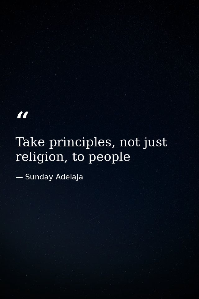 Take principles, not just religion, to people — Sunday Adelaja