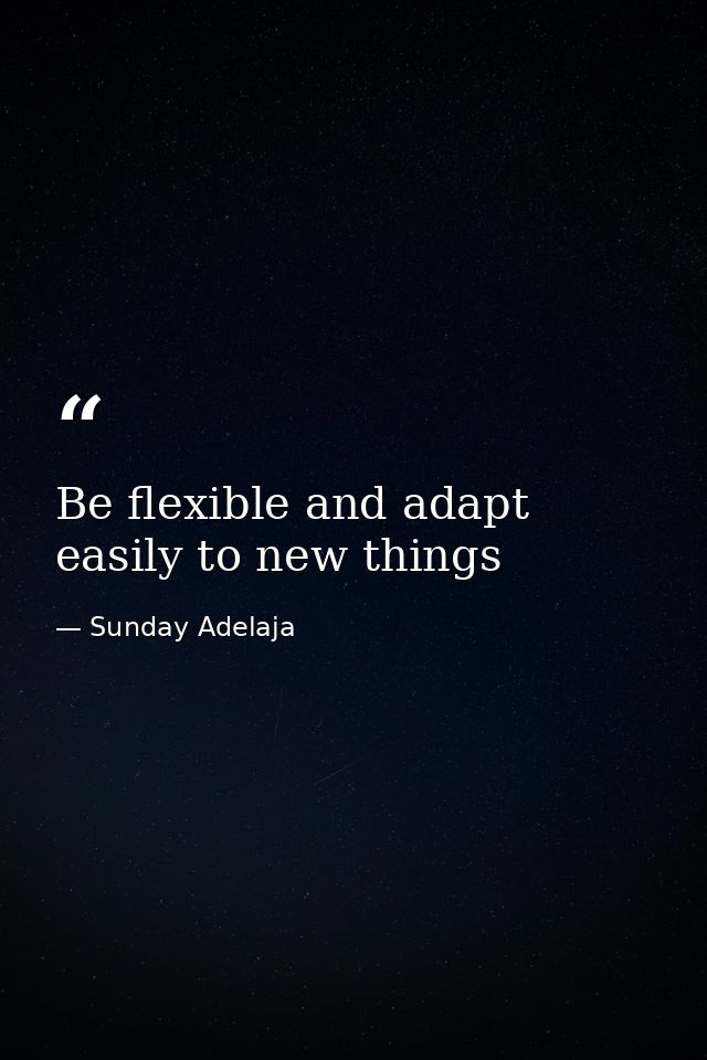 Be flexible and adapt easily to new things — Sunday Adelaja