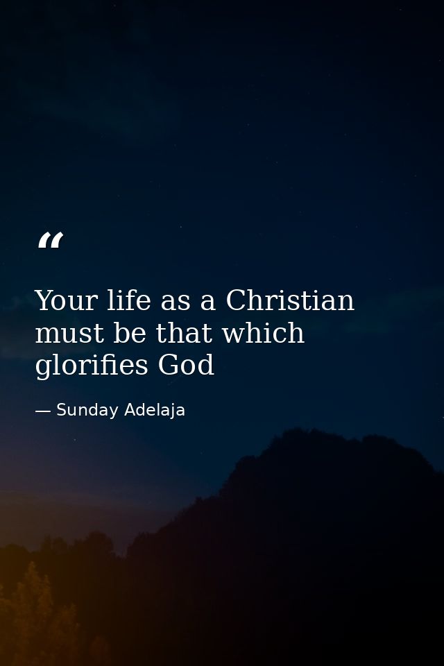 Your life as a Christian must be that which glorifies God — Sunday Adelaja