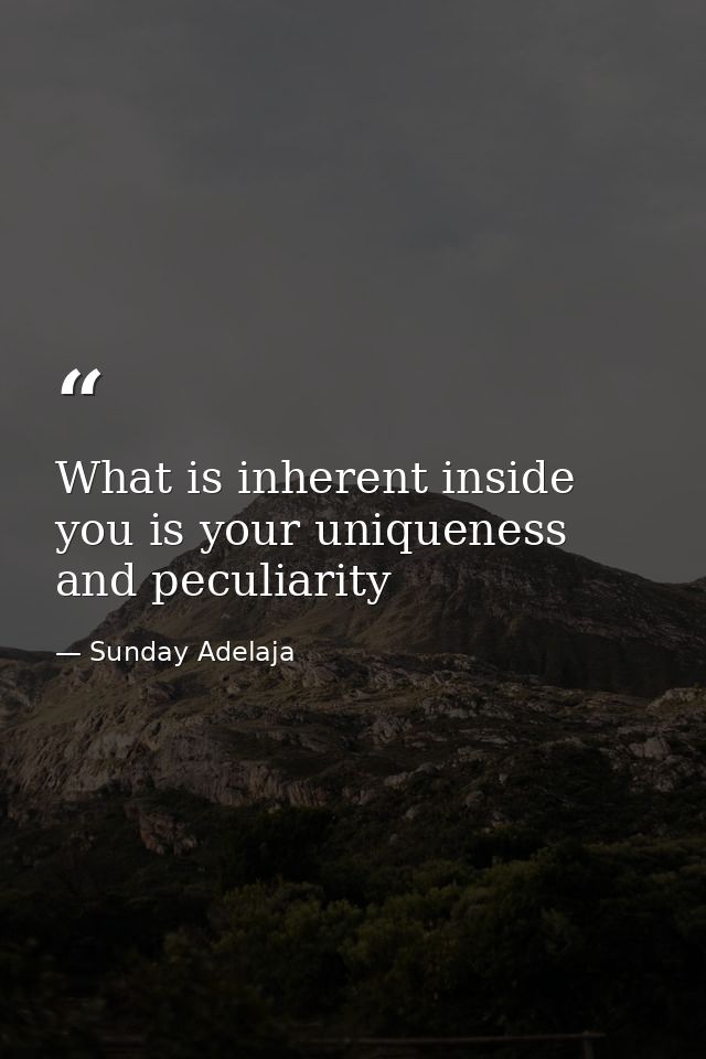 What is inherent inside you is your uniqueness and peculiarity — Sunday Adelaja