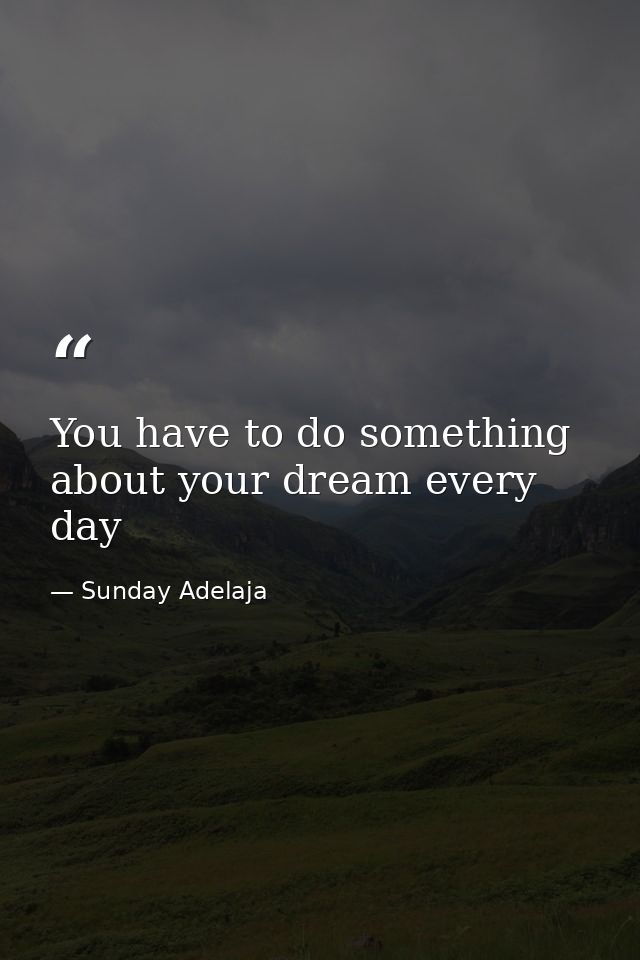 You have to do something about your dream every day — Sunday Adelaja