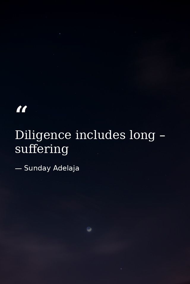 Diligence includes long – suffering — Sunday Adelaja