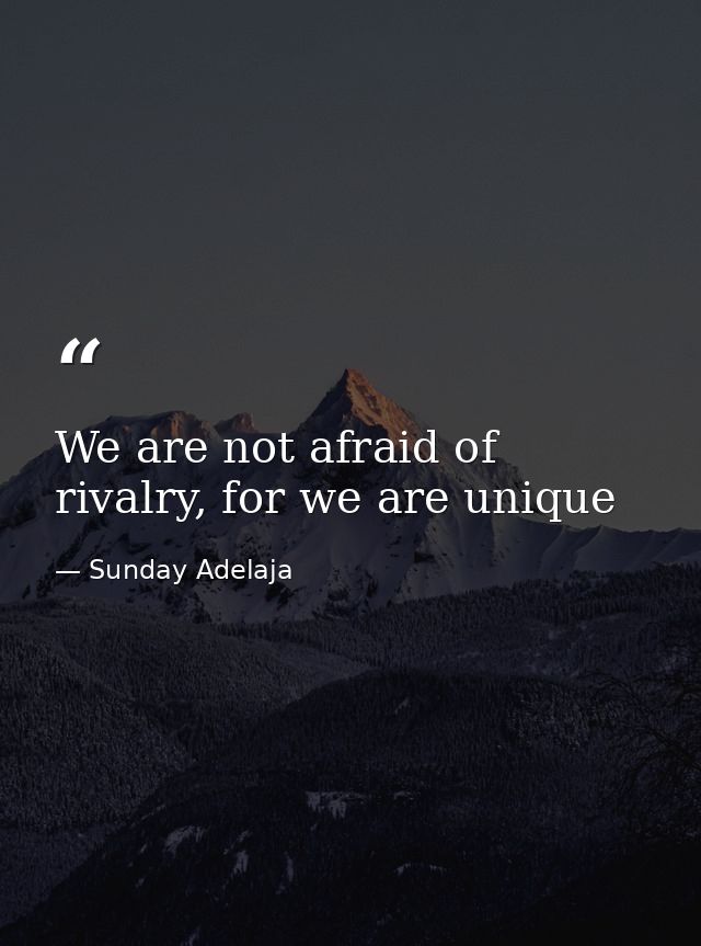 We are not afraid of rivalry, for we are unique — Sunday Adelaja