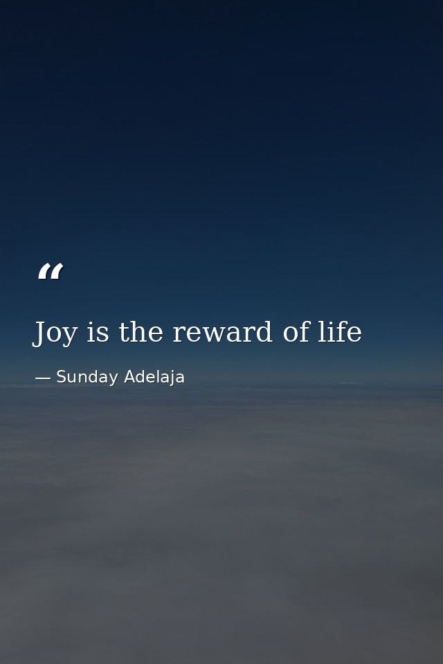 Joy is the reward of life — Sunday Adelaja