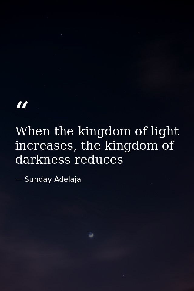 When the kingdom of light increases, the kingdom of darkness reduces — Sunday Adelaja