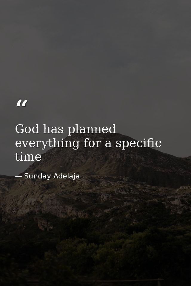 God has planned everything for a specific time — Sunday Adelaja