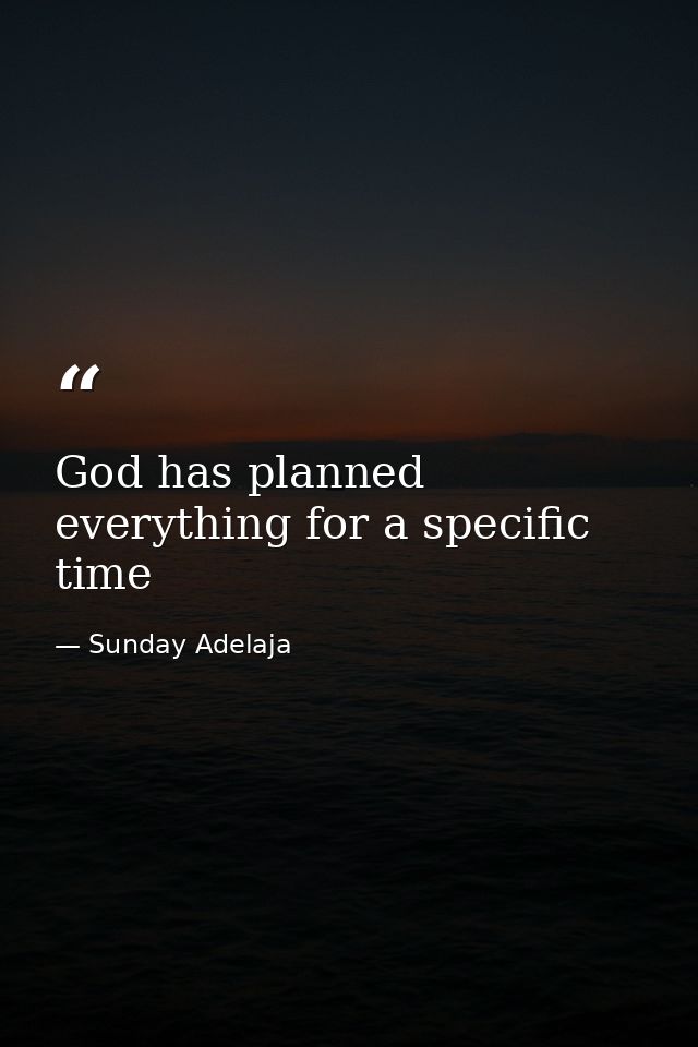 God has planned everything for a specific time — Sunday Adelaja