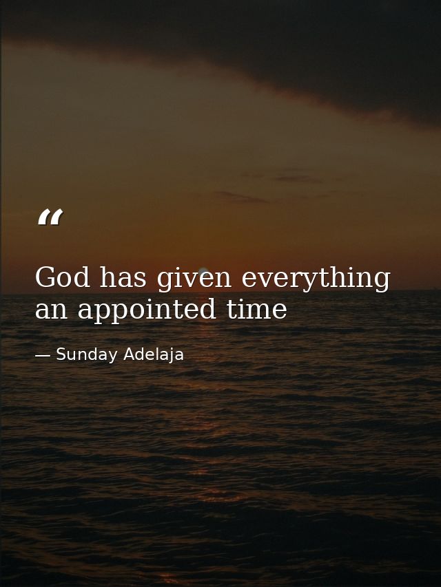 God has given everything an appointed time — Sunday Adelaja