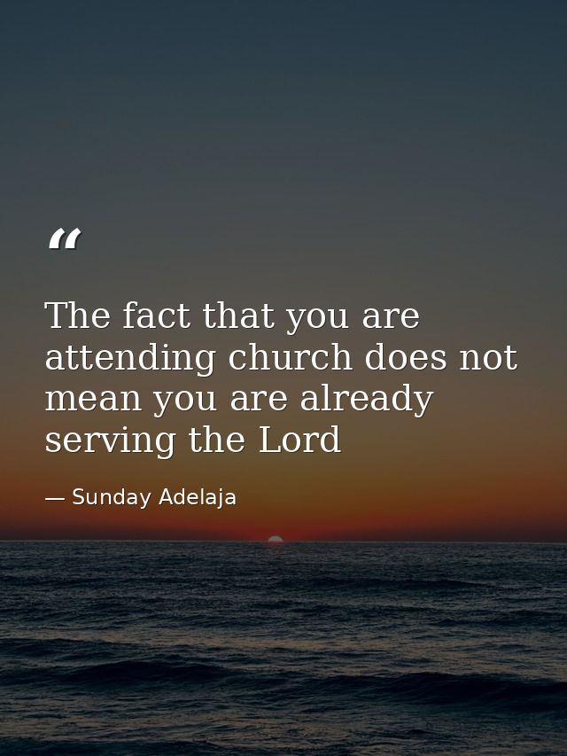 The fact that you are attending church does not mean you are already serving the Lord — Sunday Adelaja
