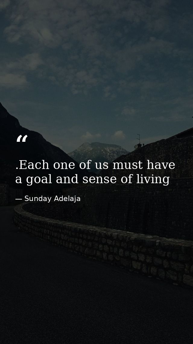 .Each one of us must have a goal and sense of living — Sunday Adelaja