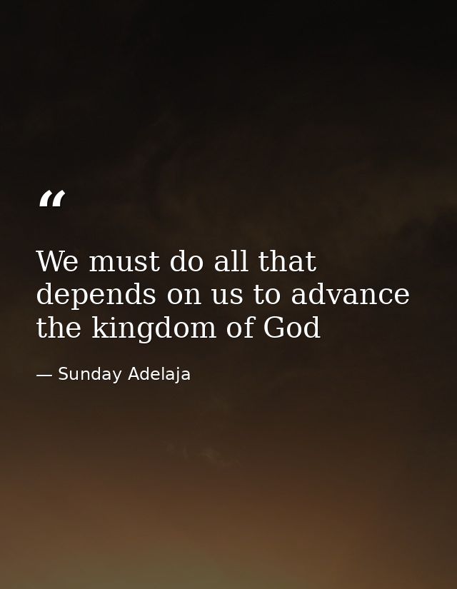 We must do all that depends on us to advance the kingdom of God — Sunday Adelaja