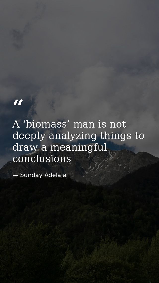 A ‘biomass’ man is not deeply analyzing things to draw a meaningful conclusions — Sunday Adelaja