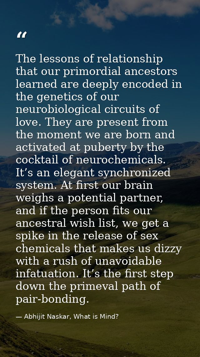 The lessons of relationship that our primordial ancestors learned are deeply encoded in the genetics of our neurobiologi — Abhijit Naskar, What is Mind?