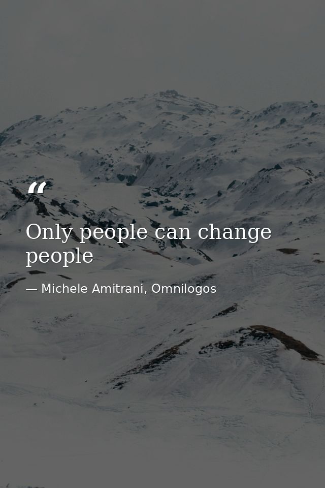 Only people can change people — Michele Amitrani, Omnilogos