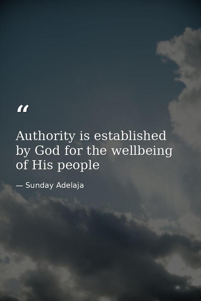 Authority is established by God for the wellbeing of His people — Sunday Adelaja