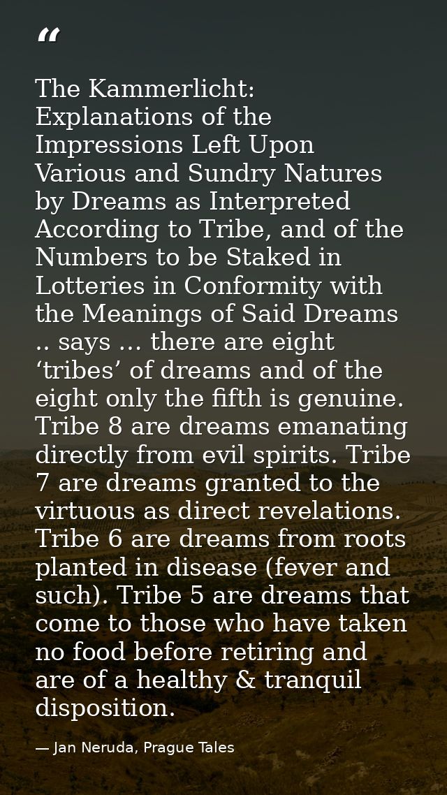 The Kammerlicht: Explanations of the Impressions Left Upon Various and Sundry Natures by Dreams as Interpreted According — Jan Neruda, Prague Tales