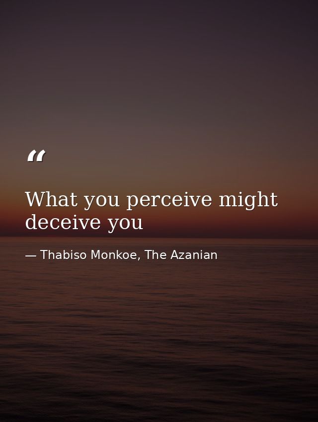 What you perceive might deceive you — Thabiso Monkoe, The Azanian