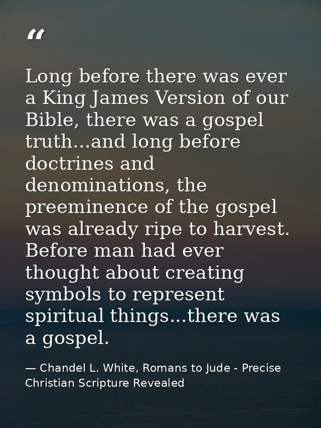 Long before there was ever a King James Version of our Bible, there was a gospel truth...and long before doctrines and d — Chandel L. White, Romans to Jude - Precise Christian Scripture Revealed