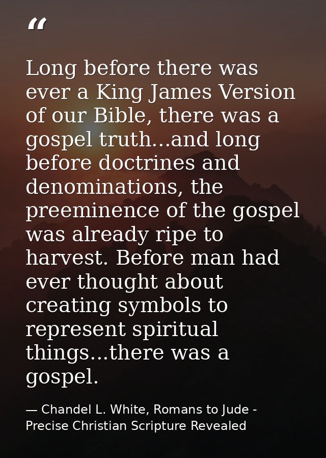 Long before there was ever a King James Version of our Bible, there was a gospel truth...and long before doctrines and d — Chandel L. White, Romans to Jude - Precise Christian Scripture Revealed