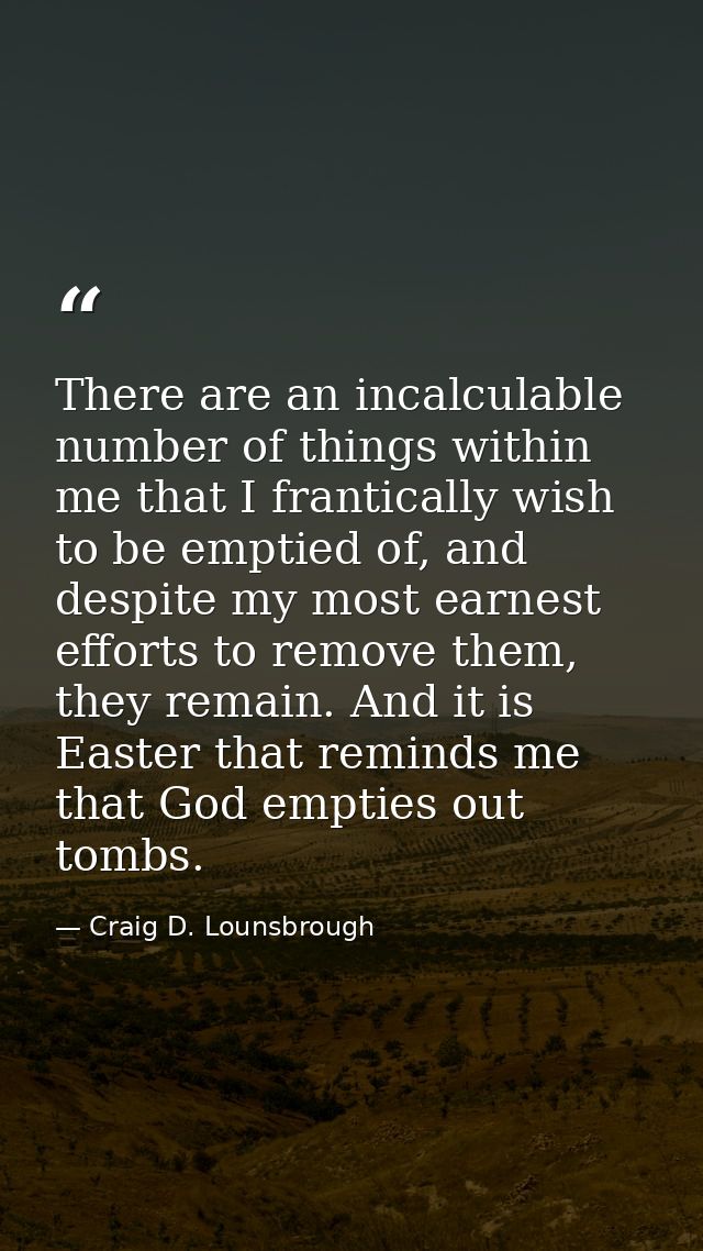 There are an incalculable number of things within me that I frantically wish to be emptied of, and despite my most earne — Craig D. Lounsbrough