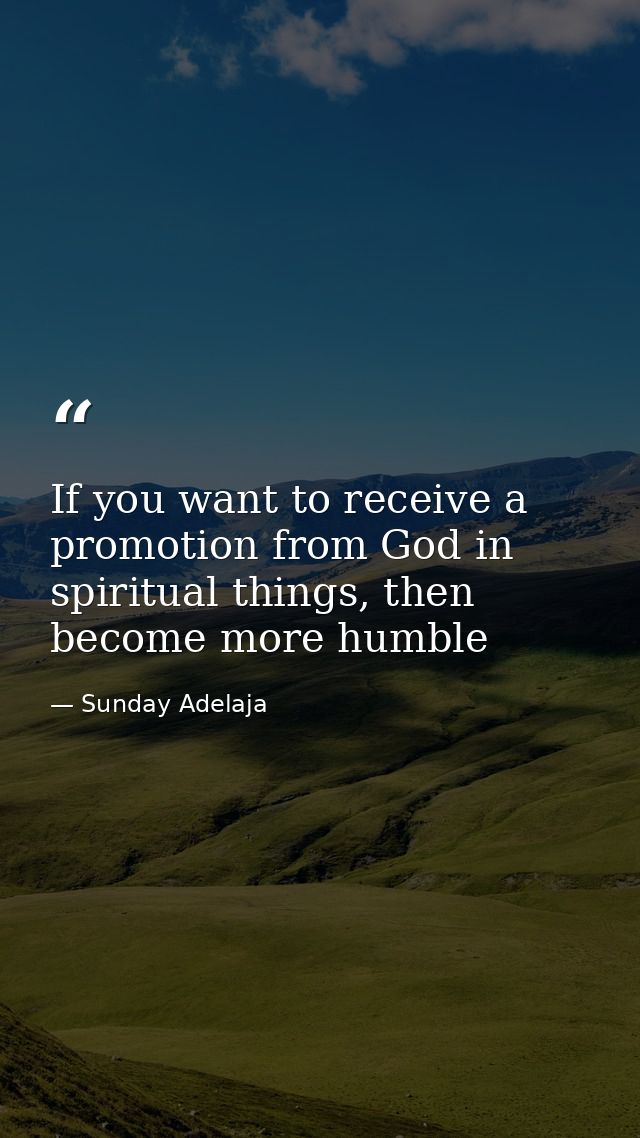 If you want to receive a promotion from God in spiritual things, then become more humble — Sunday Adelaja
