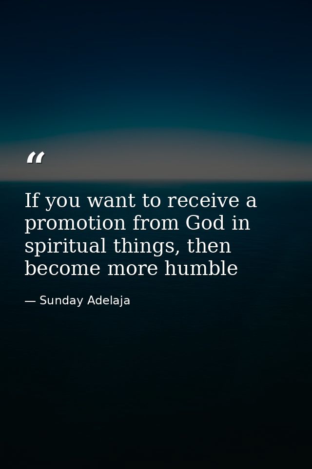 If you want to receive a promotion from God in spiritual things, then become more humble — Sunday Adelaja