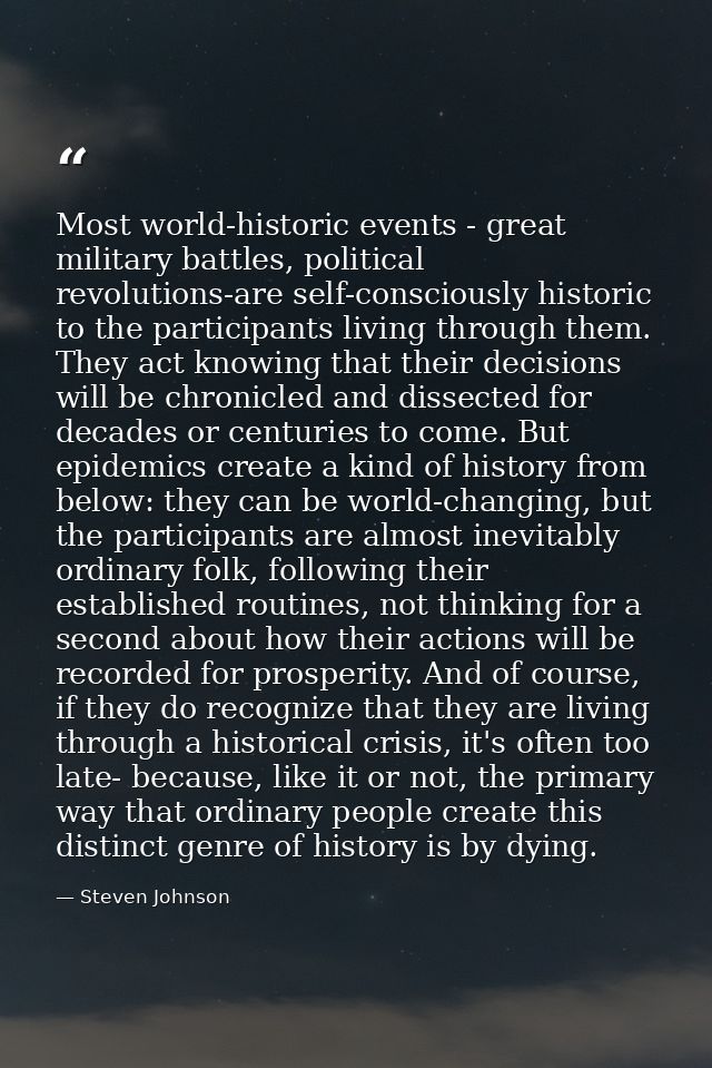 Most world-historic events - great military battles, political revolutions-are self-consciously historic to the particip — Steven Johnson