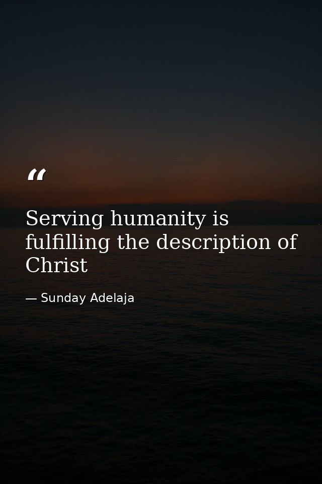 Serving humanity is fulfilling the description of Christ — Sunday Adelaja