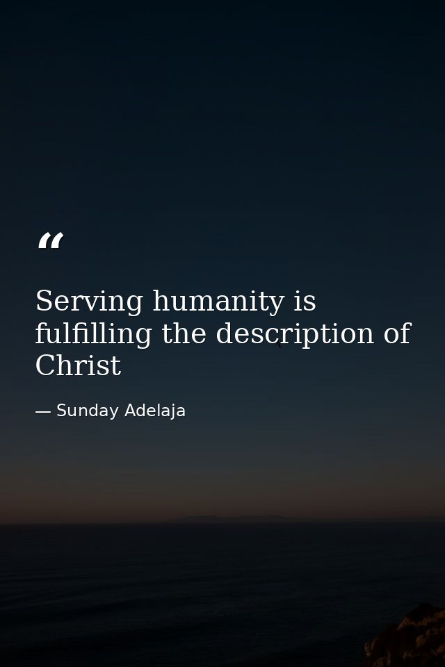 Serving humanity is fulfilling the description of Christ — Sunday Adelaja