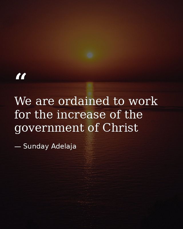 We are ordained to work for the increase of the government of Christ — Sunday Adelaja