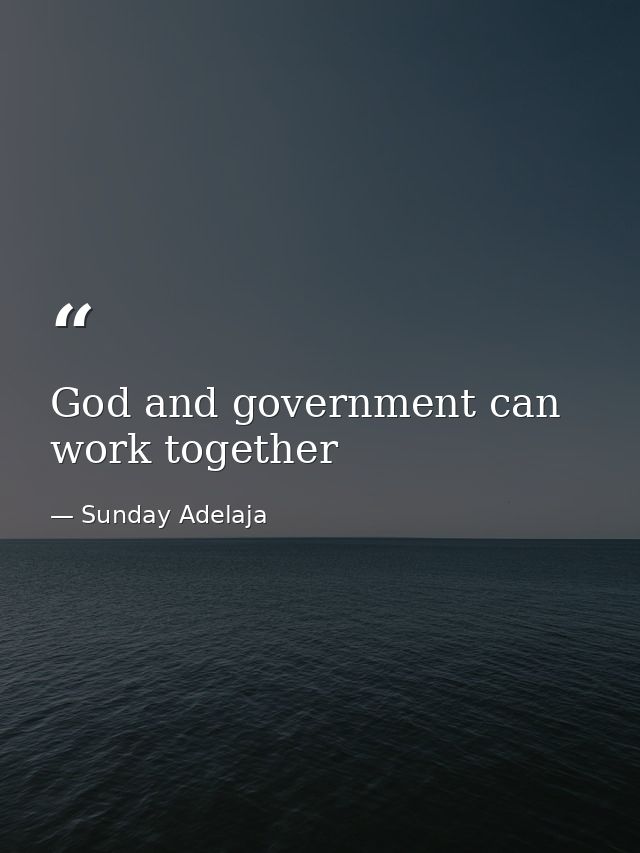 God and government can work together — Sunday Adelaja