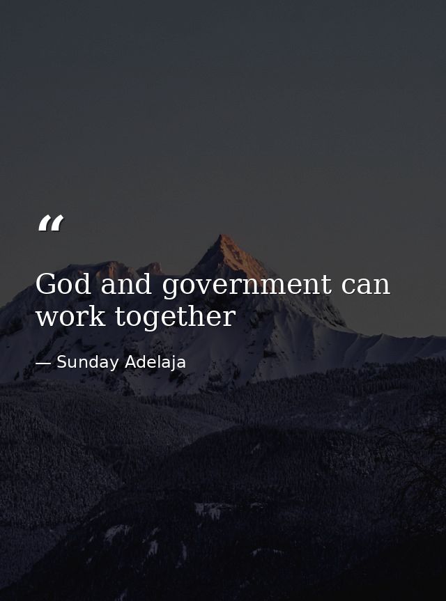 God and government can work together — Sunday Adelaja