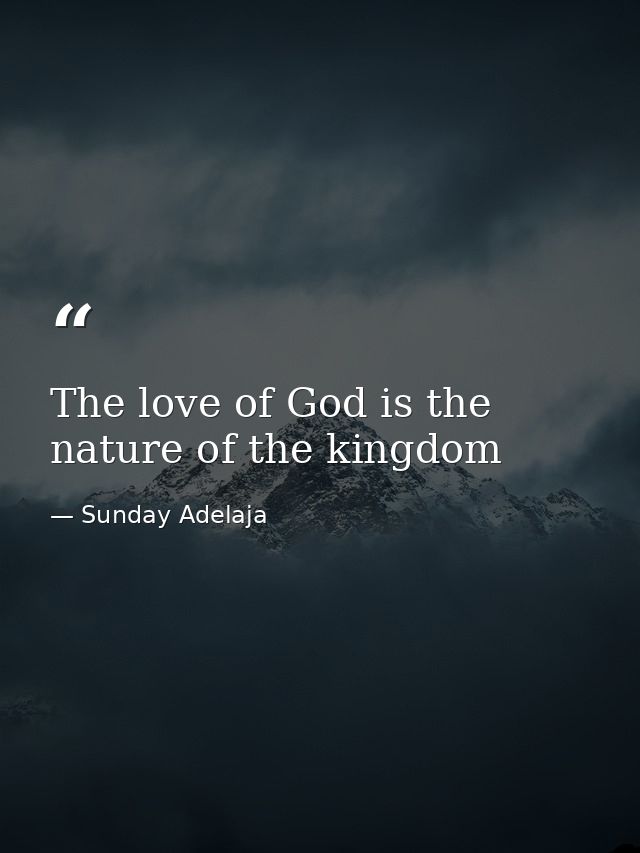 The love of God is the nature of the kingdom — Sunday Adelaja