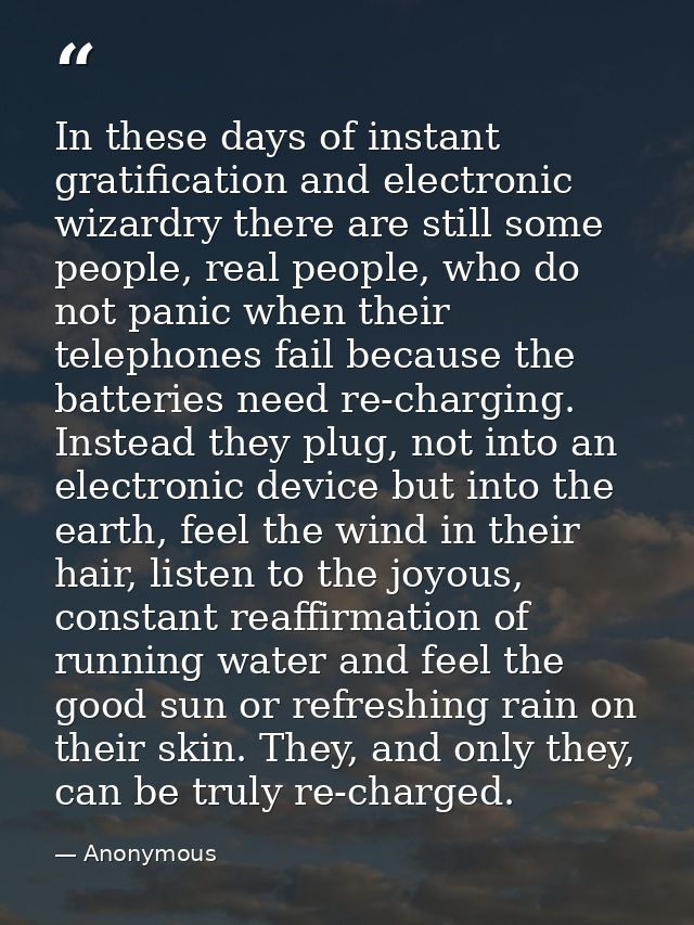 In these days of instant gratification and electronic wizardry there are still some people, real people, who do not pani — Anonymous
