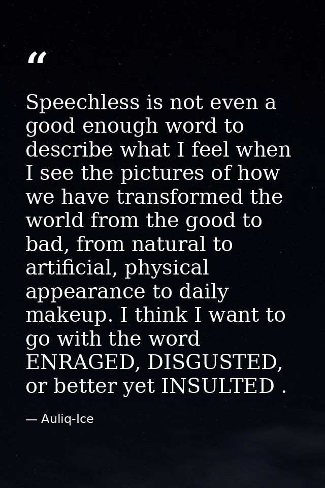 Speechless is not even a good enough word to describe what I feel when I see the pictures of how we have transformed the — Auliq-Ice