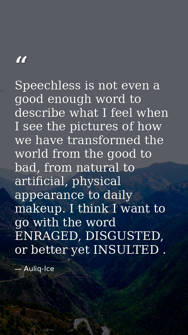 Speechless is not even a good enough word to describe what I feel when I see the pictures of how we have transformed the — Auliq-Ice