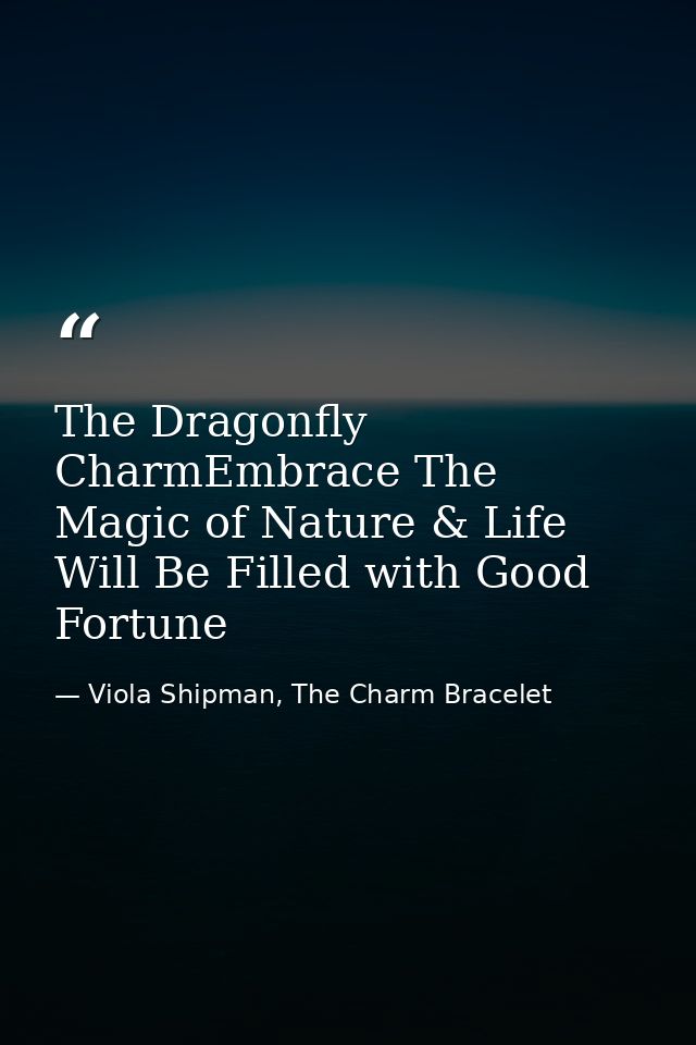 The Dragonfly CharmEmbrace The Magic of Nature & Life Will Be Filled with Good Fortune — Viola Shipman, The Charm Bracelet